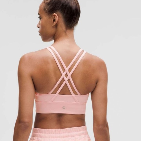 Lululemon Energy Longline Sports Braw Strawberry Milkshake 8 - Picture 3 of 5